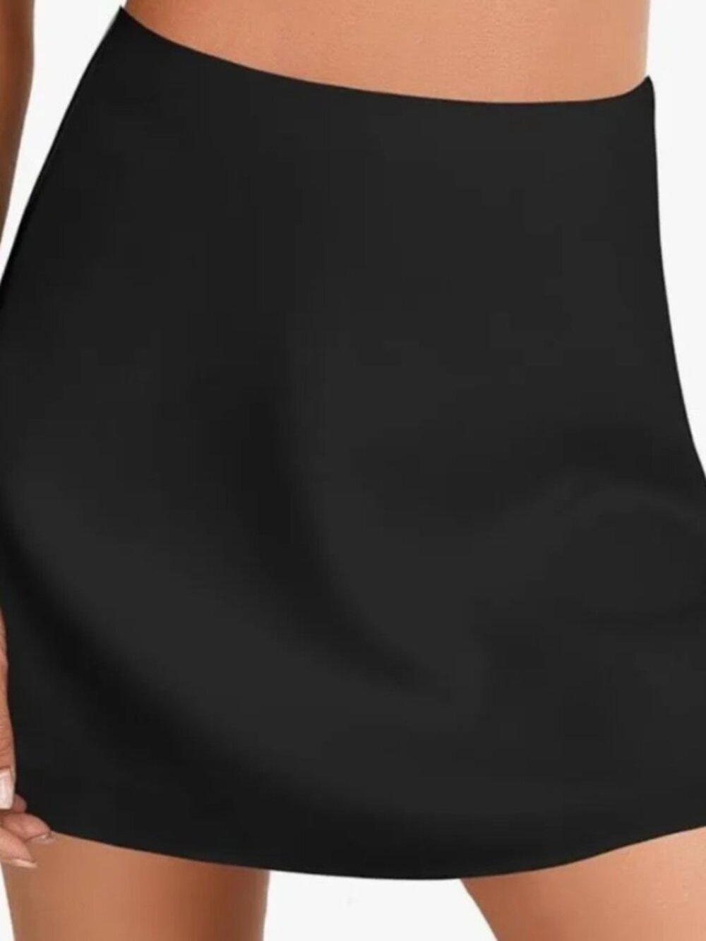 LYANER Satin Silky Mini Skirt High Waisted